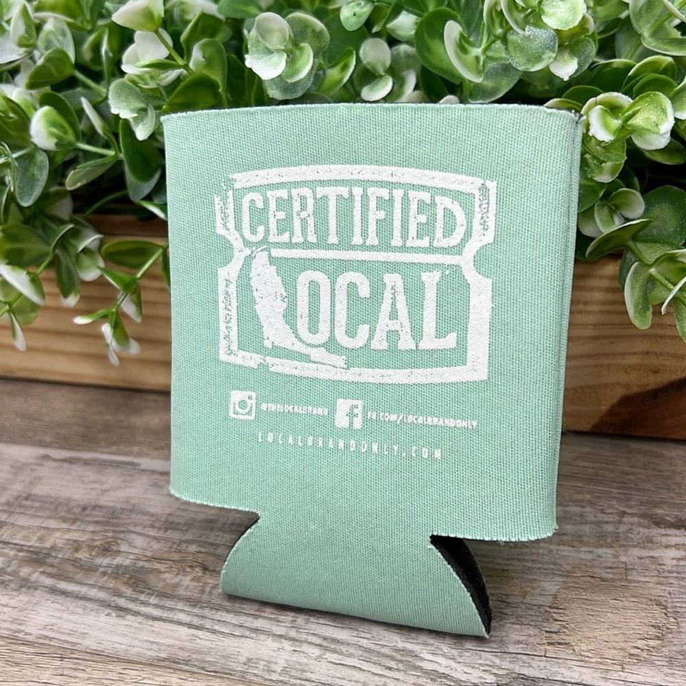 Certified Local Seafoam Mint Florida Koozie / Drink Hugger NEW